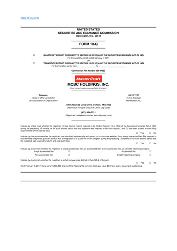 Thumbnail MasterCraft Boat 10-Q Quarterly Report FY2017 