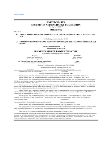 Thumbnail Franklin Street Properties 10-K Annual Report 