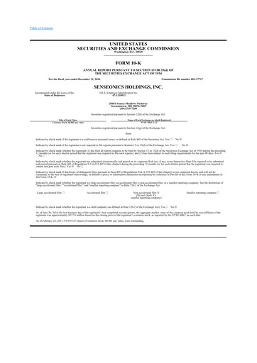 Thumbnail Senseonics Holdings
 10-K Annual Report 2016