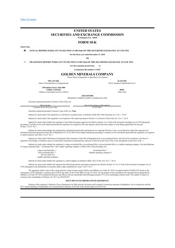 Thumbnail Golden Minerals
 10-K Annual Report 2016