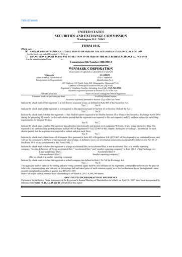 Thumbnail Winmark 10-K Annual Report 2016