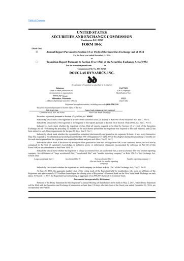 Thumbnail Douglas Dynamics
 10-K Annual Report 2016