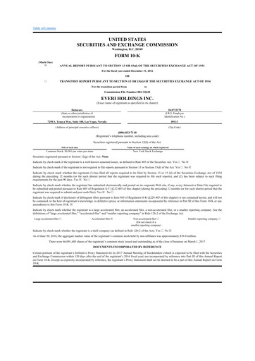 Thumbnail Everi Holdings
 10-K Annual Report 2016