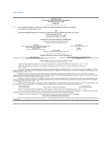 Thumbnail Ready Capital
 10-K Annual Report 2016