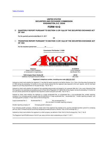 Vorschaubild AMCON Distributing Company 10-Q Quartalsbericht 2017 