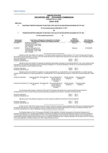 Thumbnail Huntsman Corporation
 10-Q Quarterly Report FY2017 
