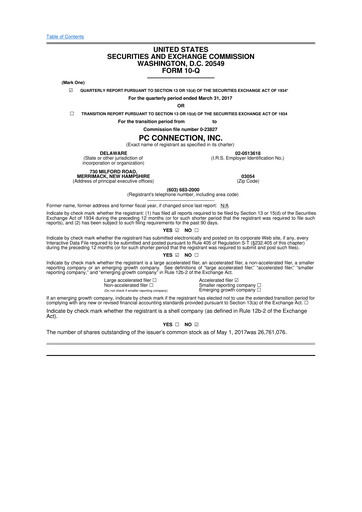 Thumbnail PC Connection
 10-Q Quarterly Report FY2017 