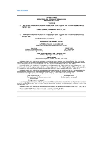 Thumbnail Impac Mortgage Holdings 10-Q Quarterly Report FY2017 