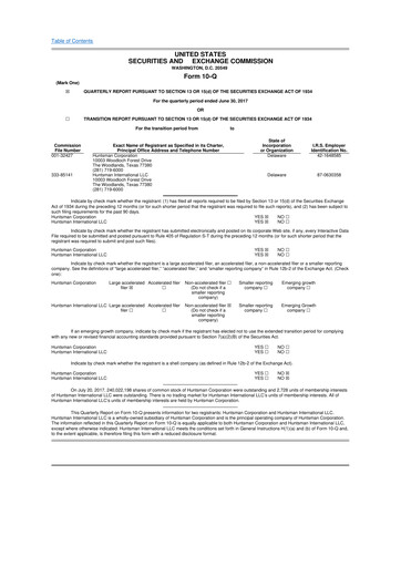 Thumbnail Huntsman Corporation
 10-Q Quarterly Report FY2017 