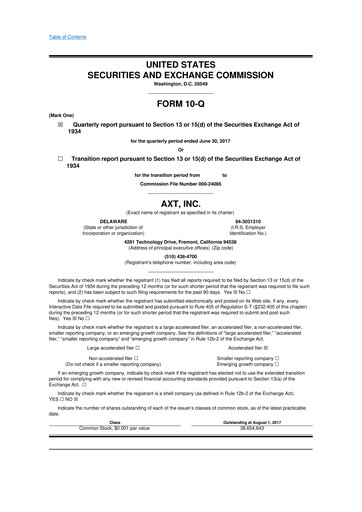 Thumbnail AXT Inc
 10-Q Quarterly Report FY2017 