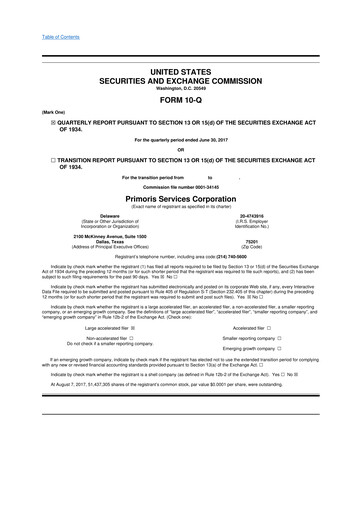 Thumbnail Primoris Services Corporation
 10-Q Quarterly Report FY2017 