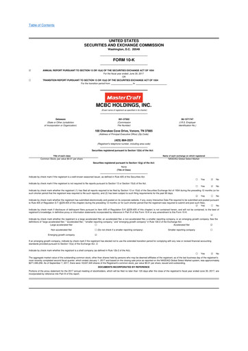 Thumbnail MasterCraft Boat 10-K Annual Report 2017