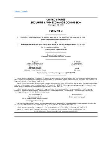 Thumbnail Sunstone Hotel Investors
 10-Q Quarterly Report FY2017 