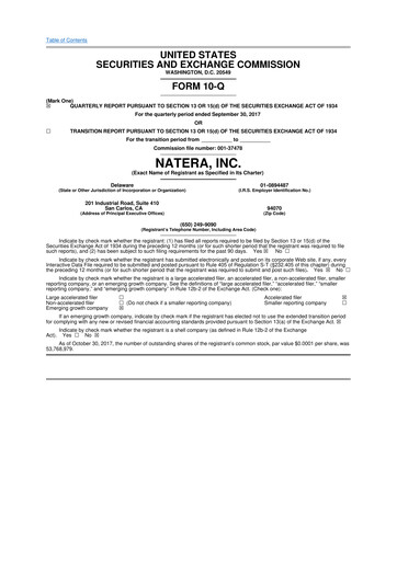 Thumbnail Natera 10-Q Quarterly Report FY2017 