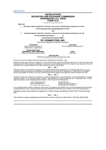 Thumbnail PC Connection
 10-Q Quarterly Report FY2017 