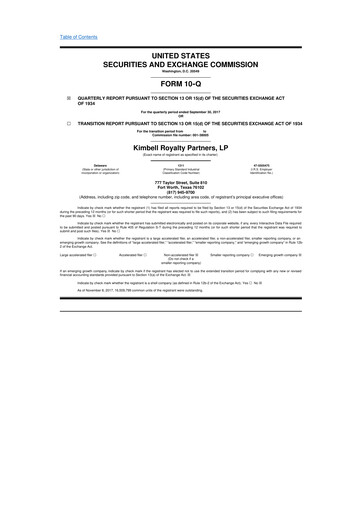 Thumbnail Kimbell Royalty Partners 10-Q Quarterly Report FY2017 