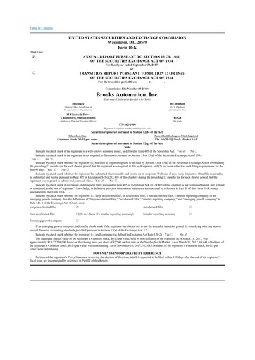 Thumbnail Azenta 10-K Annual Report 2017