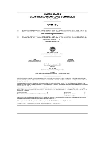 Vorschaubild Kroger 10-Q Quartalsbericht 2017 