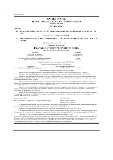 Thumbnail Franklin Street Properties 10-K Annual Report 2017