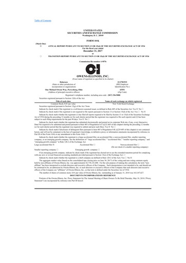 Thumbnail O-I Glass
 10-K Annual Report 2017