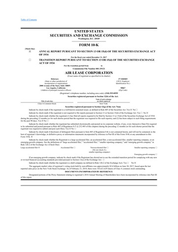 Thumbnail Air Lease Corporation
 10-K Annual Report 2017