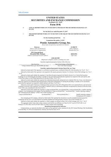 Thumbnail Penske Automotive Group 10-K Annual Report 2017