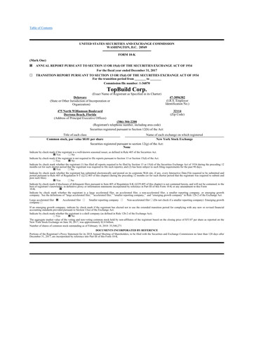 Thumbnail TopBuild 10-K Annual Report 2017