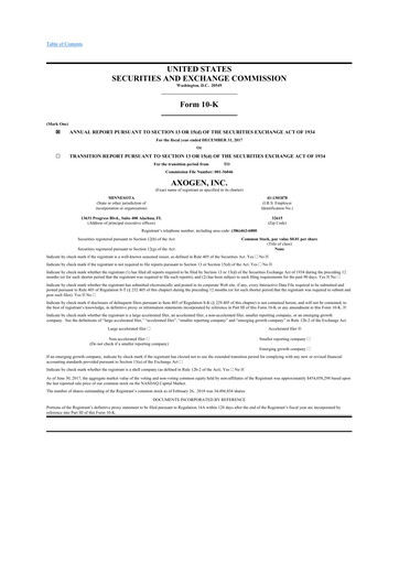 Thumbnail Axogen 10-K Annual Report 2017