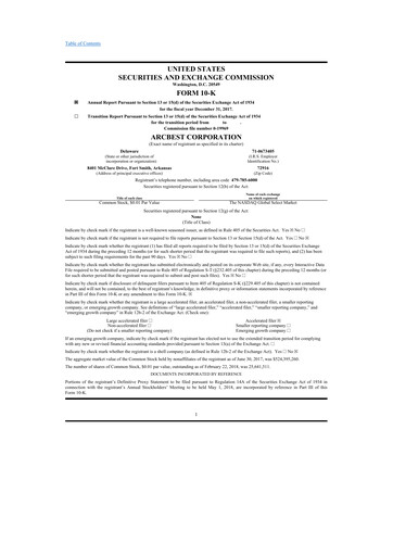 Thumbnail ArcBest 10-K Annual Report 2017