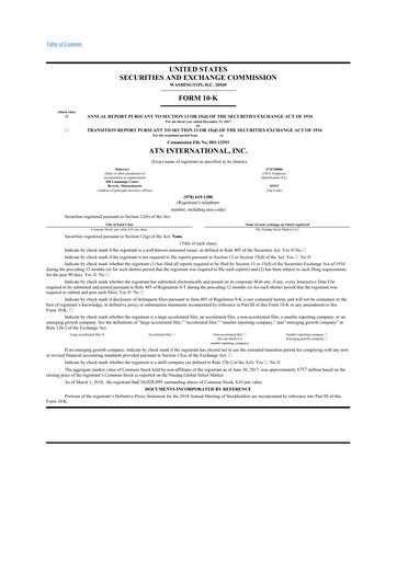 Miniature ATN International 10-K Rapport annuel 2017