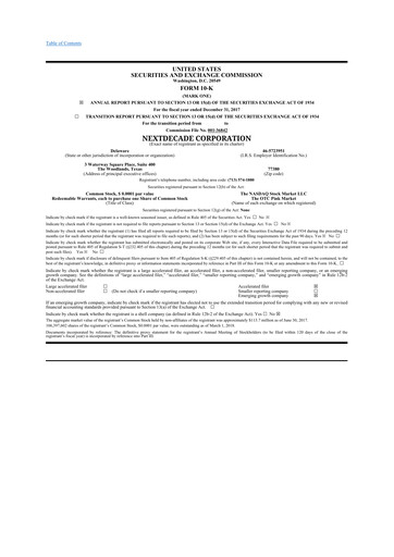 Thumbnail NextDecade Corp 10-K Annual Report 2017