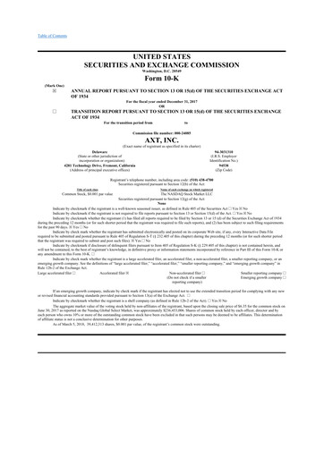 Thumbnail AXT Inc
 10-K Annual Report 2017