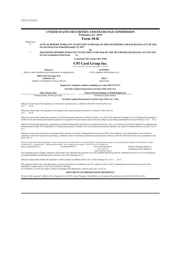 Thumbnail CPI Card Group 10-K Annual Report 2017