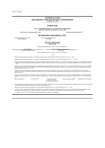 Thumbnail Senseonics Holdings
 10-K Annual Report 2017