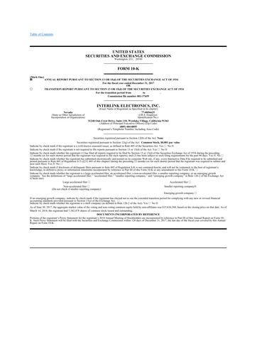 Thumbnail Interlink Electronics 10-K Annual Report 2017