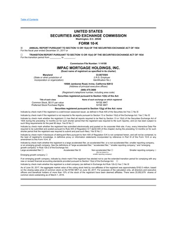 Vorschaubild Impac Mortgage Holdings 10-K Jahresbericht 2017