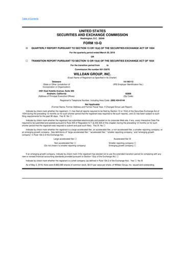 Thumbnail Willdan Group
 10-Q Quarterly Report FY2018 