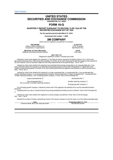 Thumbnail 3M 10-Q Quarterly Report FY2018 