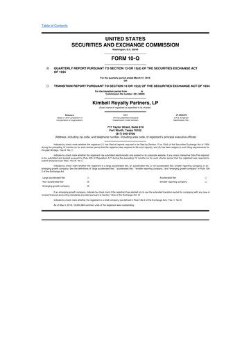 Thumbnail Kimbell Royalty Partners 10-Q Quarterly Report FY2018 