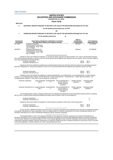 Thumbnail Huntsman Corporation
 10-Q Quarterly Report FY2018 