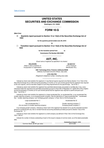 Thumbnail AXT Inc
 10-Q Quarterly Report FY2018 