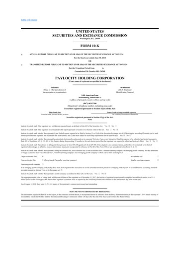 Thumbnail Paylocity 10-K Annual Report 2018