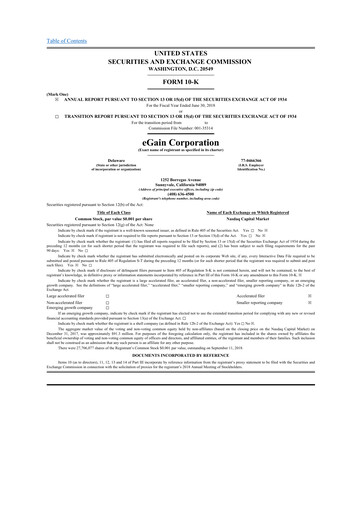 Thumbnail eGain 10-K Annual Report 2018