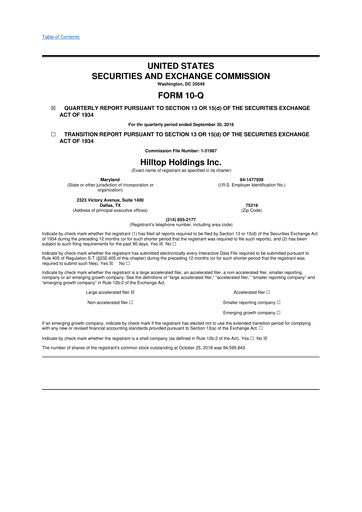 Thumbnail Hilltop Holdings 10-Q Quarterly Report FY2018 