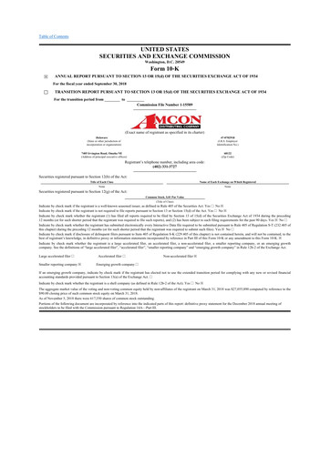 Thumbnail AMCON Distributing Company 10-K Annual Report 2018