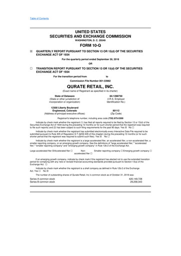 Thumbnail QVC Group 10-Q Quarterly Report FY2018 