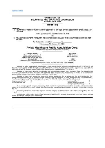 Miniature Organogenesis 10-Q Rapport trimestriel 2018 