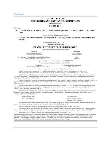 Thumbnail Franklin Street Properties 10-K Annual Report 2018