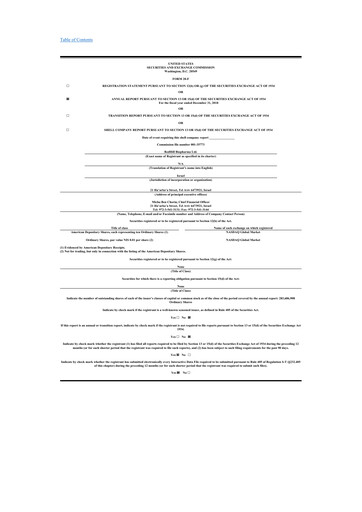 Miniature Redhill Biopharma 20-F Rapport annuel 2018