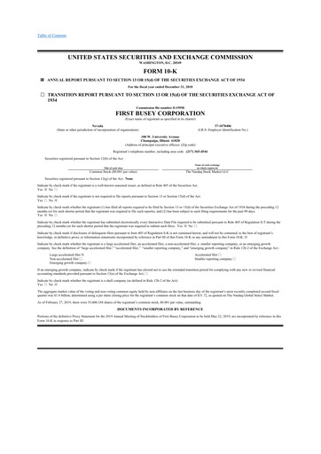 Thumbnail First Busey 10-K Annual Report 2018